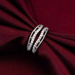 GIVA 92.5 Sterling Promenade Faux Stack Ring-image-27
