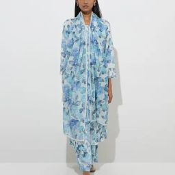 Zuba by Westside Blue Floral Print Cotton-Blend Dupatta-picture-28