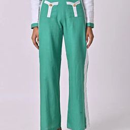 The Missy Co. White & Green Addison Pants-picture-46