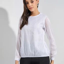 Styli White Striped Top-picture-34