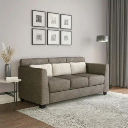 Nilkamal Svelte Dark Brown Fabric - Polyester 3 Seater Sofa-picture-45
