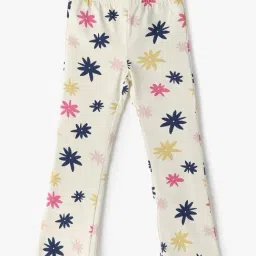 GAP Girls Offwhite Cotton Floral Leggings-image-36