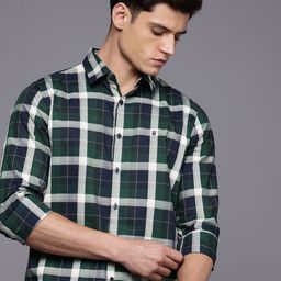 Louis Philippe Sport Nirvana Super Slim Fit Checked Pure Cotton Casual Shirt-image-19