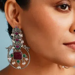 Abdesigns Silver Elegant Minimal Dangler Earrings-image-97