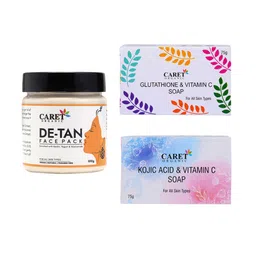 CARET ORGANIC De-Tan Face Pack, kojic Acid Vitamin C Soap & Glutathione Soap-image-6