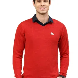 Monte Carlo Red Wool Blend Regular Fit Solid Pullover image 5