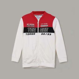 Fame Forever by Lifestyle Boys Off White & Red Cotton Color Block Sweatshirt-picture-21