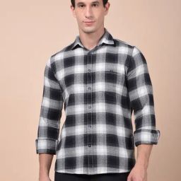 Crimsoune Club Grey Cotton Checked Shirt-picture-28