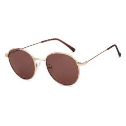 Vincent Chase Brown Round Polarised and UV Protected Lens Unisex Sunglasses-picture-15