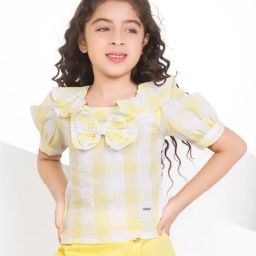 Peppermint Kids Yellow & White Checks Top-picture-16