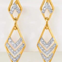 P.N.Gadgil Jewellers 14KT BSI Hallmarked Yellow Gold Futuristic Charm Drop Earring for Women-image-11