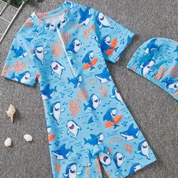 YK Girls Printed Round Neck Leg Suit-picture-10