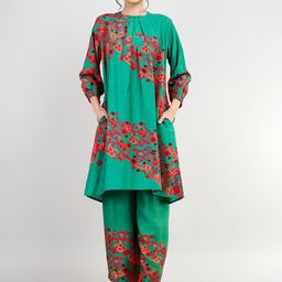 FREYAA Printed Pure Cotton Tunic With Trouser Co-Ords-picture-17