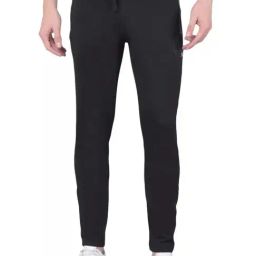 Force NXT Black Cotton Regular Fit Trackpants-image-43