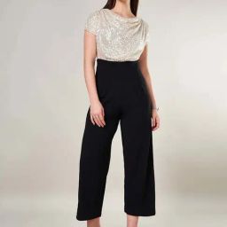 Annabelle by Pantaloons Silver Self Pattern Jumpsuit-image-52