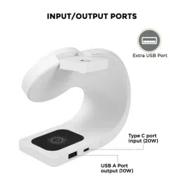 Ultraprolink UM1006ZW Vylis Curve 20W 4-in-1 Mag-Safe Charging Dock with PD Charger (White) image 3