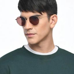 Vincent Chase Brown Round Polarised and UV Protected Lens Unisex Sunglasses image 3