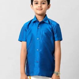 Ramraj Boys Blue Shirt-image-22