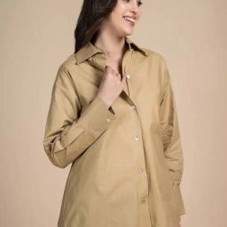 Lounge Dreams Beige Regular Fit Shirt-image-41