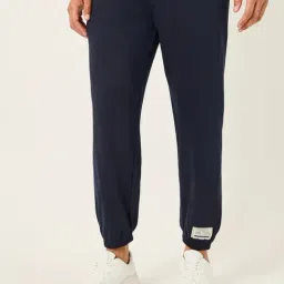 Styli Navy Cotton Relaxed Fit Joggers-picture-44
