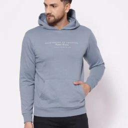 Red Tape Blue Regular Fit Graphic Hoodie-27