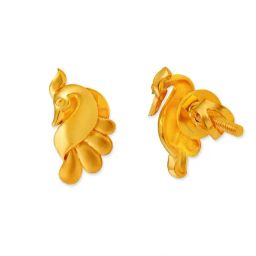 Muthoot Pappachan Swarnavarsham 22Kt Peacock Earrings-16