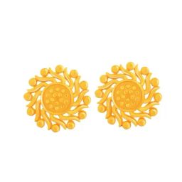 Muthoot Pappachan Swarnavarsham 22Kt Sunshine Earrings-16