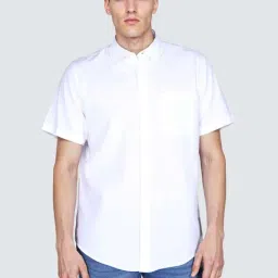 Lee White Regular Fit Plain Shirt-image-95