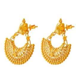 Muthoot Pappachan Swarnavarsham 22Kt Chaandbali Earrings image 4