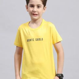 Monte Carlo Kids Yellow Printed T-Shirt-image-75
