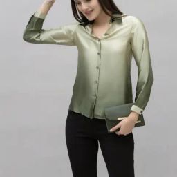 PURYS Green Regular Fit Shirt-image-6