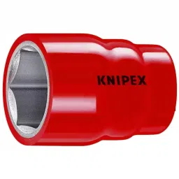 Knipex 98 37 19 3/8 inch Square Drive Hexagon Socket Wrench (Length: 49 mm)-18