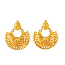 Muthoot Pappachan Swarnavarsham 22Kt Chaandbali Earrings image 3