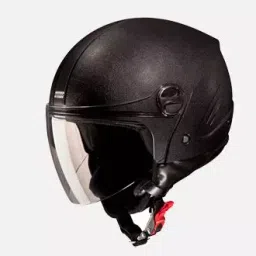 Studds Black With Black Strip Large (580 mm) Open Face Helmet, Track-image-9