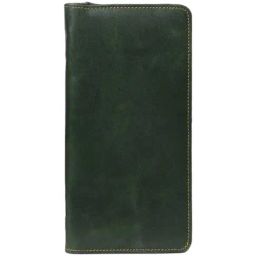 MaheTri Green Casual Leather Zip Around Wallet for Women-picture-31
