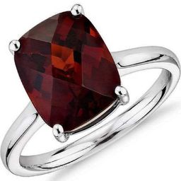 GenZcomplex Silver-Plated Brass Garnet Finger Ring-picture-5