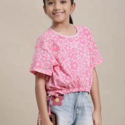 Kidsville Barbie Printed Relaxed Fit Pink T-Shirt For Girls-image-71
