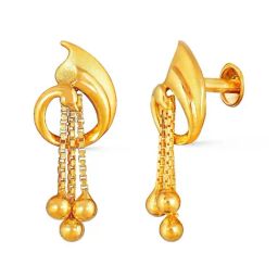 Muthoot Pappachan Swarnavarsham 22Kt Drizzle Earrings-8