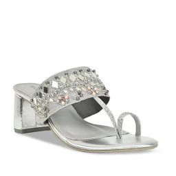 Rocia by Regal Women's Silver Toe Ring Sandals-image-96