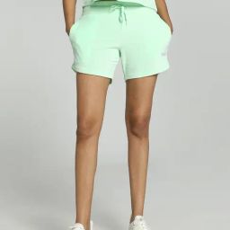 Puma Green Cotton Textured Pattern Sports Shorts-picture-32
