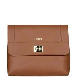 Saint G Tan Solid Medium Sling Handbag-24