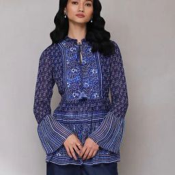aarke Ritu Kumar Blue Floral Print Kurta-picture-39
