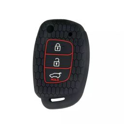 AllExtreme EXKC10 Car Key Cover Compatible for Creta, Elite i20, Venue 2019 - Black-12