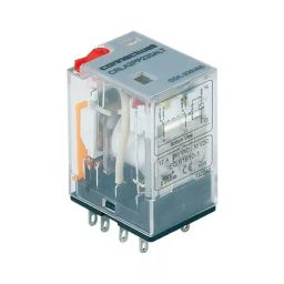 Connectwell Industrial Electromechanical Relay 2CO DPDT 230 VAC 250 VAC 12 A with LED & Test Button, CRLA2PP230ALT-10