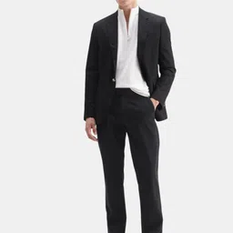 RARE RABBIT Men Relaxed Mid-Rise Regular Fit Flat-Front Formal Trousers-picture-16