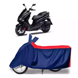 Auto Pearl Two Wheeler Cover with Bag for Yamaha Majesty S 155 maxi, Red & Blue-image-20