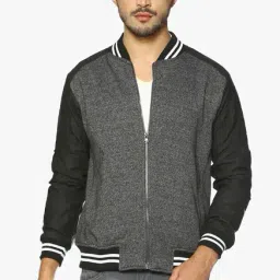 Campus Sutra Dark Grey Regular Fit Bomber Jacket-26