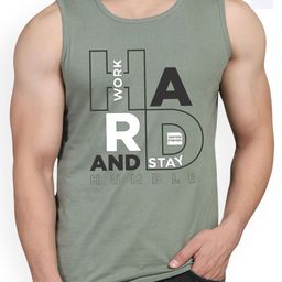 Woostro Pack Of 2 Printed Pure Combed Cotton Gym VestsRS26 CMB (MORE WHITE) (HARD LGTGREE-image-2