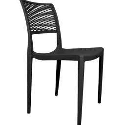 Diya 450 mm Polypropylene Black Spring Chair Armless Cafeteria Chair DC- 05-image-30
