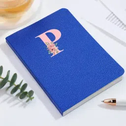 Personalized Blue Vegan Leather Diary-image-25